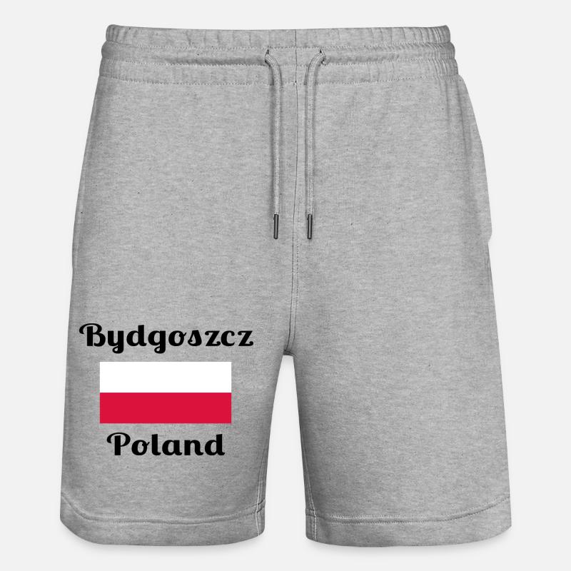 Bydgoszcz Pologne - Imprimés élégants - Short de jogging bio TRAINER Stanley/Stella unisexe - gris chiné
