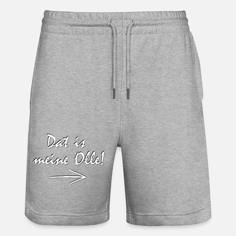 Dat is meine Olle typischer Ruhrpott Dialekt fun - Stanley/Stella Unisex Bio Joggingshorts Trainer  - Grau meliert