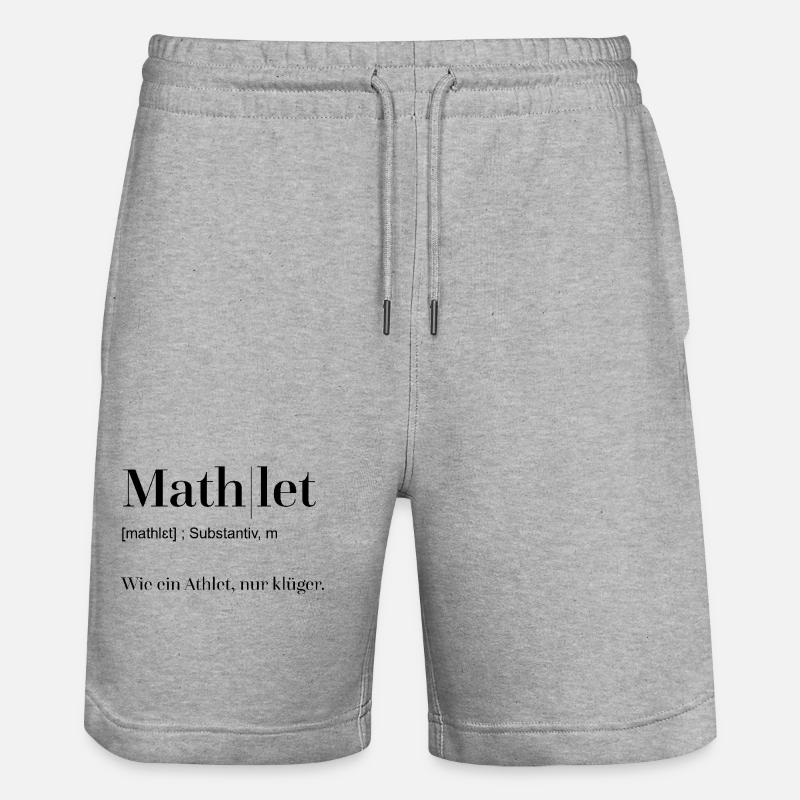 Dictionnaire Mathlet - Short de jogging bio TRAINER Stanley/Stella unisexe - gris chiné
