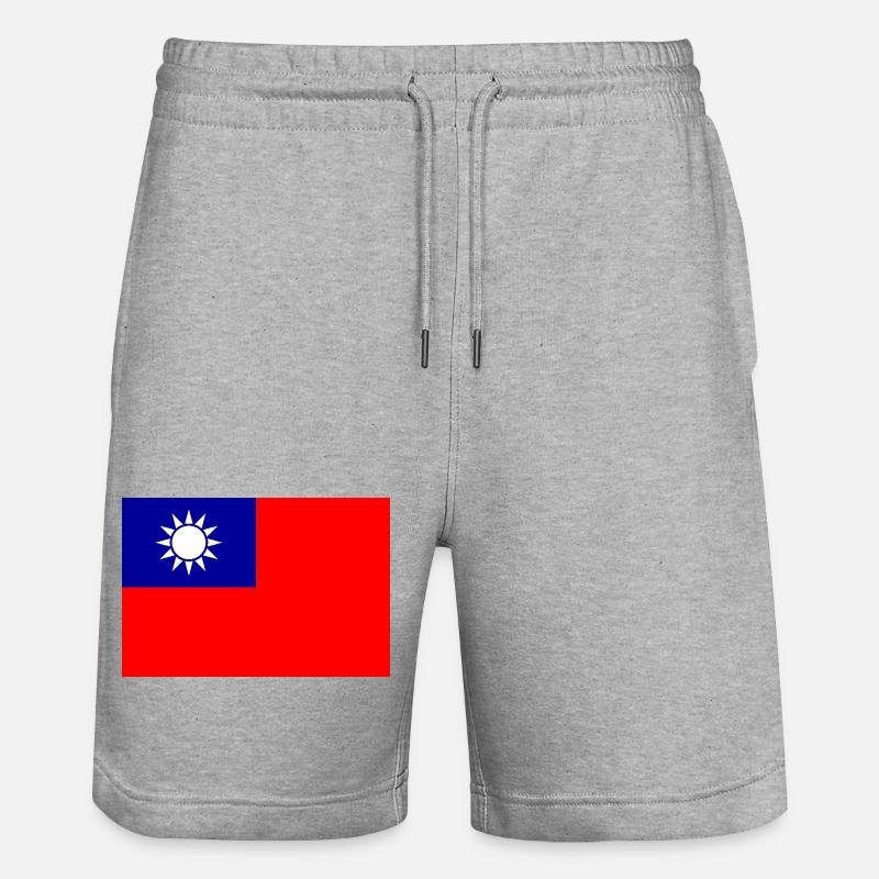 République de Chine - Short de jogging bio TRAINER Stanley/Stella unisexe - gris chiné