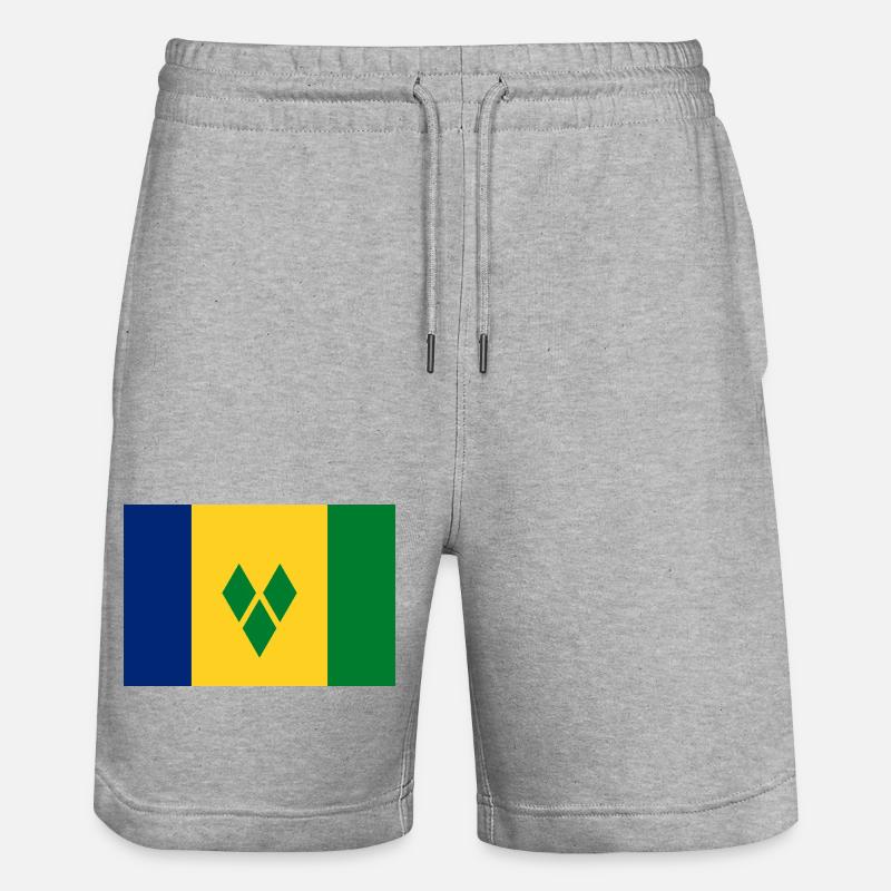 Saint-Vincent-et-les-Grenadines - Short de jogging bio TRAINER Stanley/Stella unisexe - gris chiné