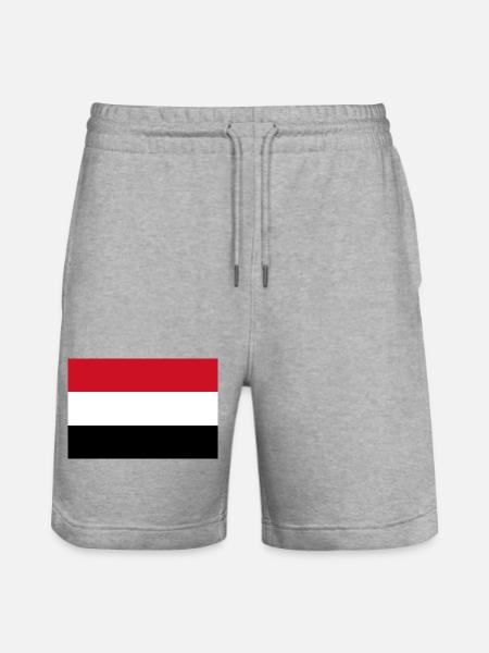 Yemen - Stanley/Stella Trainer Unisex Organic Jogging Shorts - heather grey