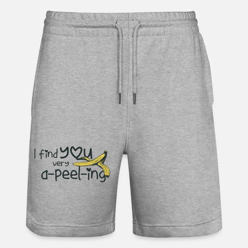 Banane - Short de jogging bio TRAINER Stanley/Stella unisexe - gris chiné