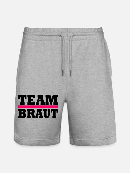 Team braut - Stanley/Stella Unisex Bio Joggingshorts Trainer - Grau meliert