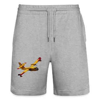 CL-415 - Stanley/Stella Unisex Bio Joggingshorts Trainer  - Grau meliert - Vorne - Nik (191cm) & Marisol (170cm)