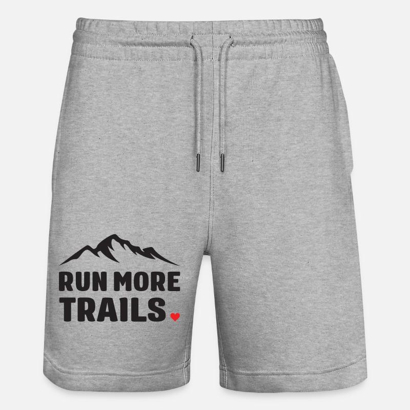 Courez plus de sentiers - Short de jogging bio TRAINER Stanley/Stella unisexe - gris chiné