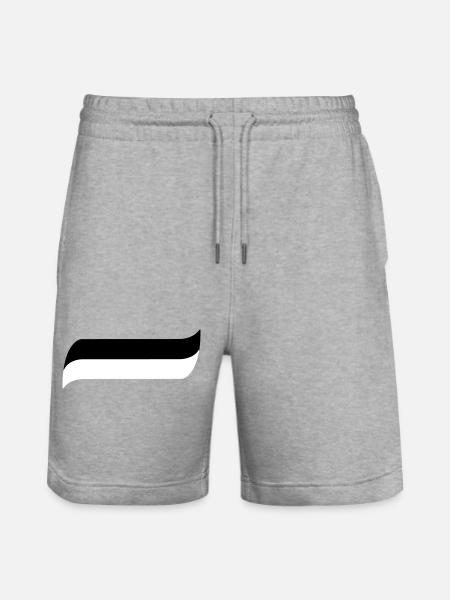 siyah beyaz - Stanley/Stella Trainer Unisex Organic Jogging Shorts - heather grey