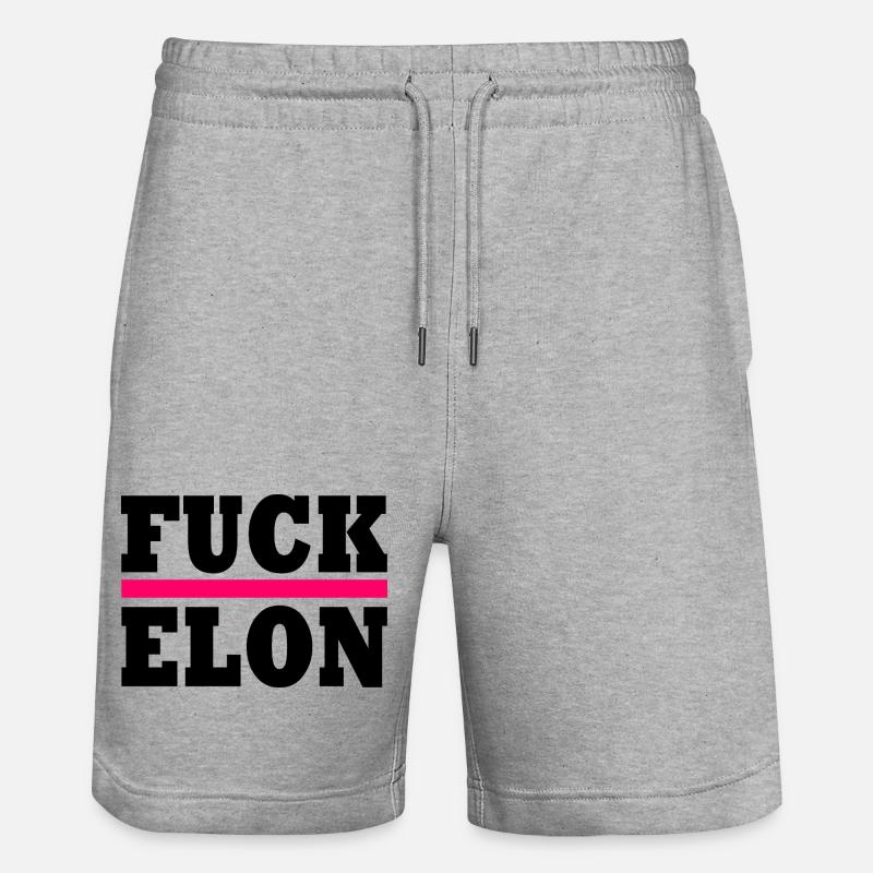 Fuck elon - Short de jogging bio TRAINER Stanley/Stella unisexe - gris chiné