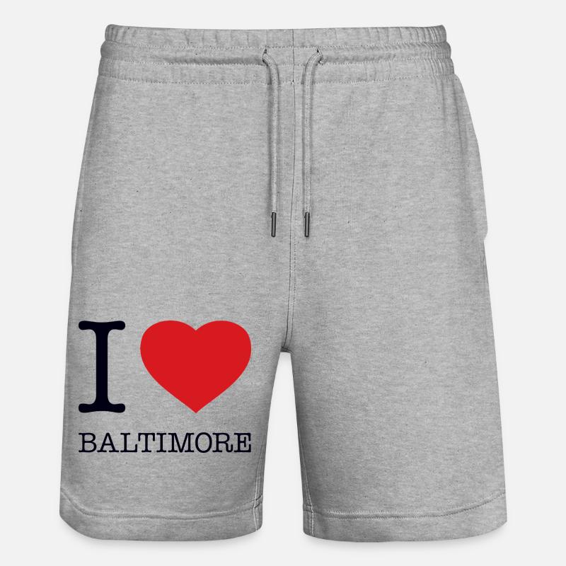 J’ADORE BALTIMORE - Short de jogging bio TRAINER Stanley/Stella unisexe - gris chiné