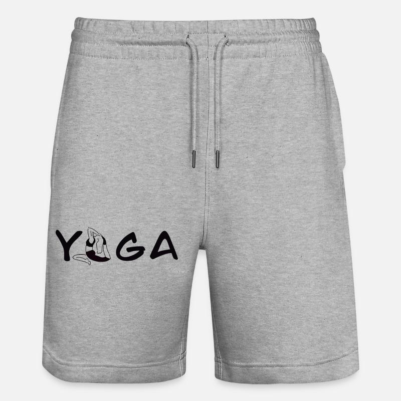 Yoga Pose - Short de jogging bio TRAINER Stanley/Stella unisexe - gris chiné