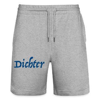 Dichter Gedicht Schriftsteller - Stanley/Stella Unisex Bio Joggingshorts Trainer  - Grau meliert - Vorne - Nik (191cm) & Marisol (170cm)