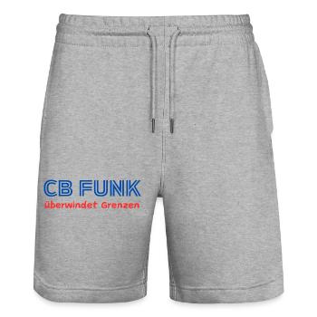 CB Funk überwindet Grenzen - Stanley/Stella Unisex Bio Joggingshorts Trainer  - Grau meliert - Vorne - Nik (191cm) & Marisol (170cm)