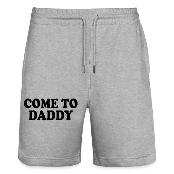come to daddy - Short de jogging bio TRAINER Stanley/Stella unisexe - gris chiné - Devant - Nik (191cm) & Marisol (170cm)