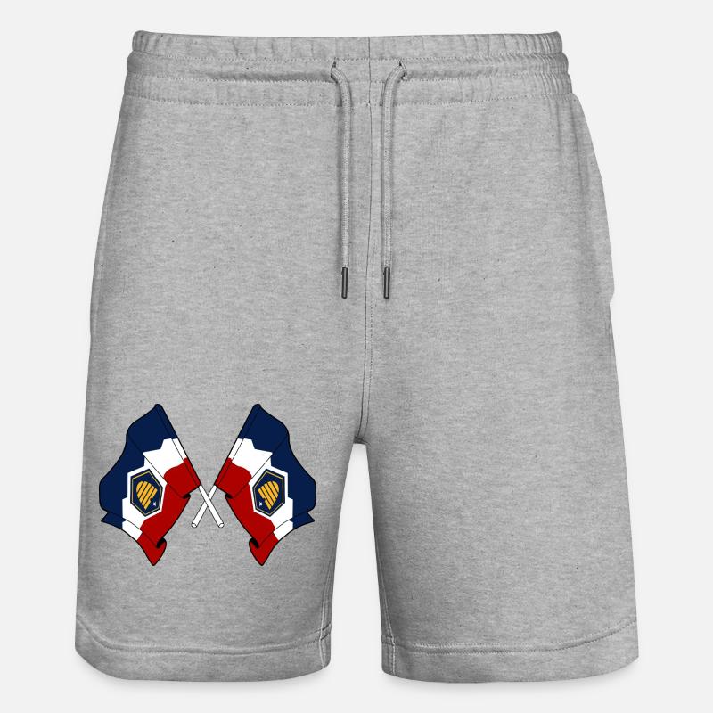 Deux drapeaux traversent l’Utah - Short de jogging bio TRAINER Stanley/Stella unisexe - gris chiné