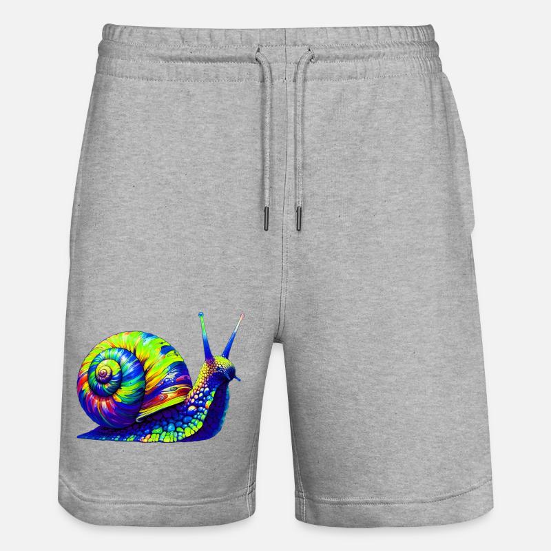 Schnecke - Stanley/Stella Unisex Bio Joggingshorts Trainer  - Grau meliert