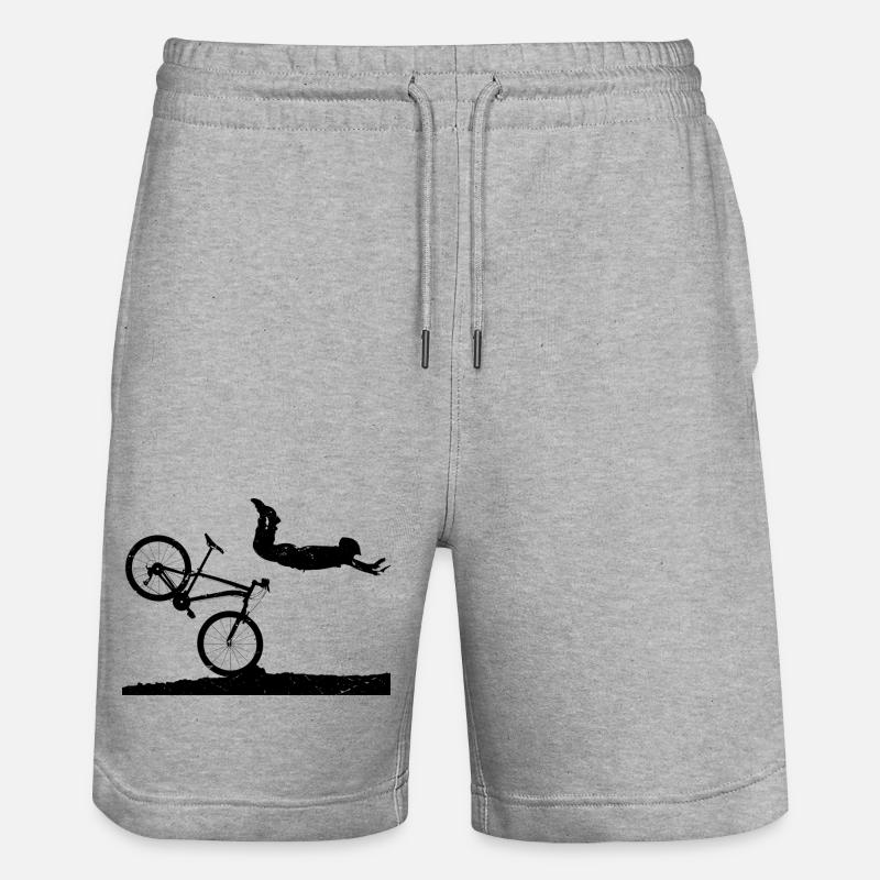 Géométrie minimale du cercle monochrome - Short de jogging bio TRAINER Stanley/Stella unisexe - gris chiné