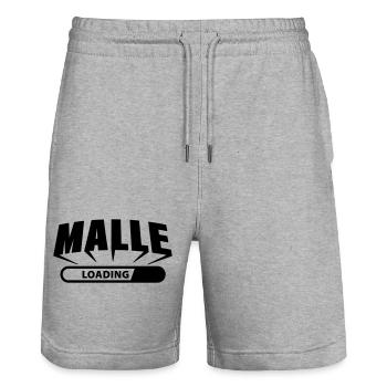 Malle chargement - Short de jogging bio TRAINER Stanley/Stella unisexe - gris chiné - Devant - Nik (191cm) & Marisol (170cm)