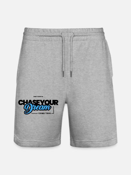 Don't stop to chase your dream. - Stanley/Stella Trainer Unisex Organic Jogging Shorts - heather grey