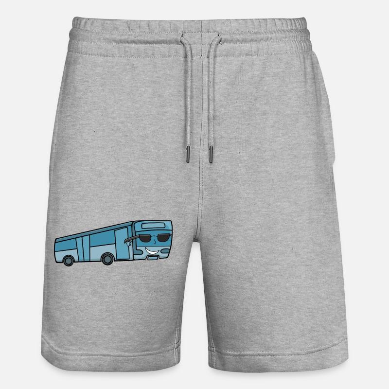 Bus avec lunettes de soleil - Short de jogging bio TRAINER Stanley/Stella unisexe - gris chiné