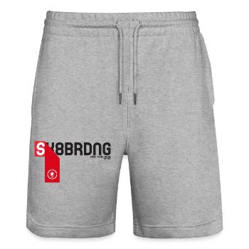 Skateboarding - Stanley/Stella Trainer Unisex Organic Jogging Shorts - heather grey - Front - Nik (191cm) & Marisol (170cm)