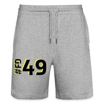 FD49 2025 - Stanley/Stella Unisex Bio Joggingshorts Trainer  - Grau meliert - Vorne - Nik (191cm) & Marisol (170cm)