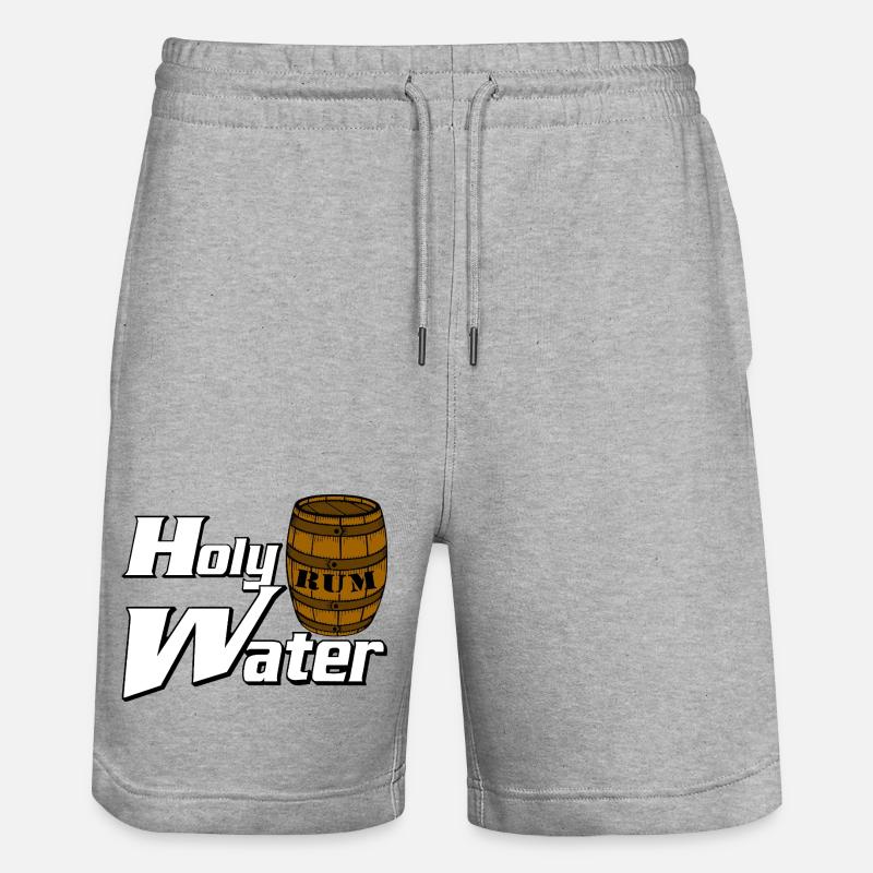 Holy Water Rum Barrel - Stanley/Stella Trainer Unisex Organic Jogging Shorts - heather grey