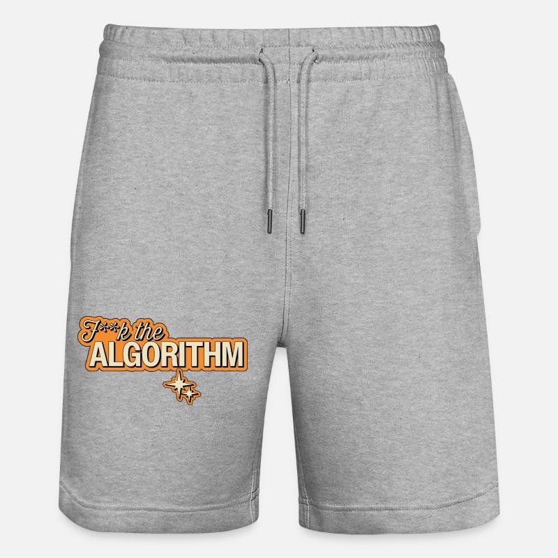 Fk the Algorithm – Digitale Rebellion - Stanley/Stella Unisex Bio Joggingshorts Trainer  - Grau meliert