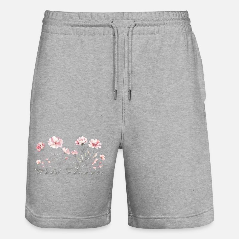 Fleurs sauvages - Short de jogging bio TRAINER Stanley/Stella unisexe - gris chiné
