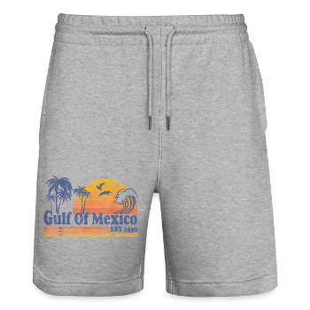 Gulf Of Mexico - Stanley/Stella Unisex Bio Joggingshorts Trainer  - Grau meliert - Vorne - Nik (191cm) & Marisol (170cm)