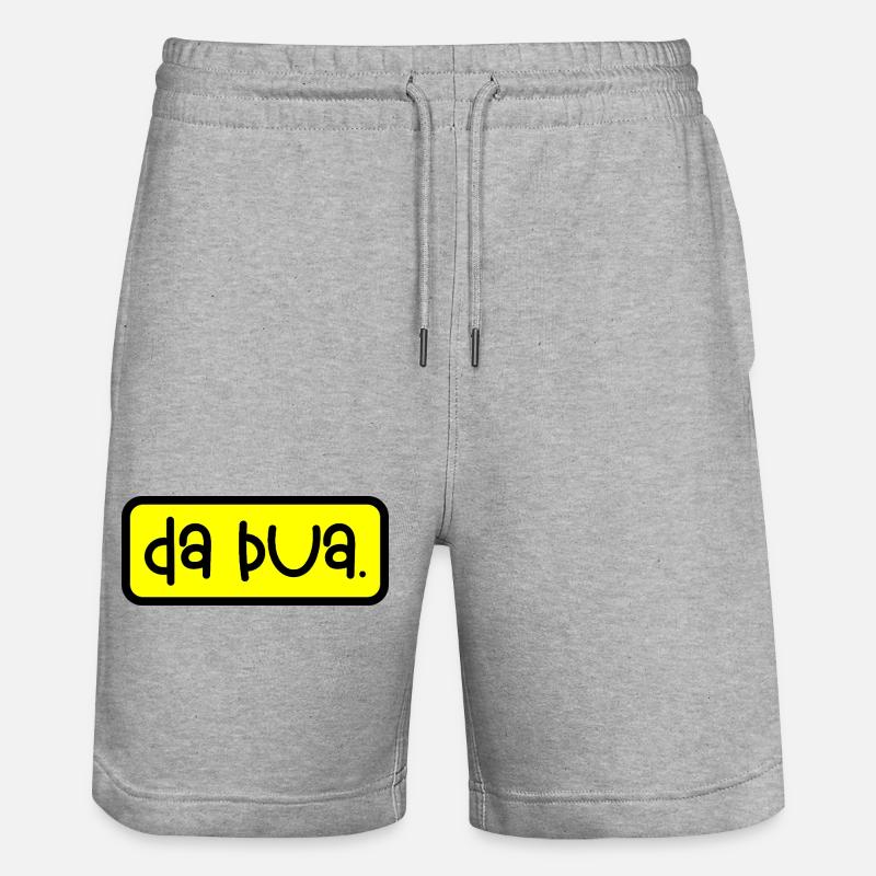 da Bua - Stanley/Stella Unisex Bio Joggingshorts Trainer  - Grau meliert