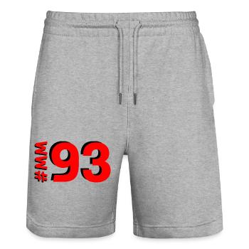 MM93 2025 - Stanley/Stella Unisex Bio Joggingshorts Trainer  - Grau meliert - Vorne - Nik (191cm) & Marisol (170cm)