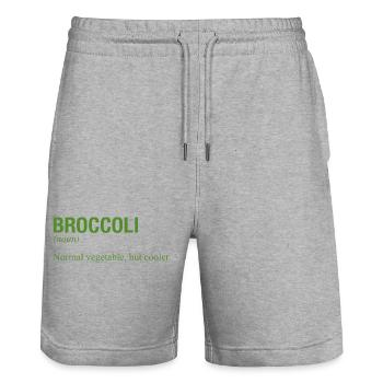 BROCCOLI Brokkoli - Short de jogging bio TRAINER Stanley/Stella unisexe - gris chiné - Devant - Nik (191cm) & Marisol (170cm)