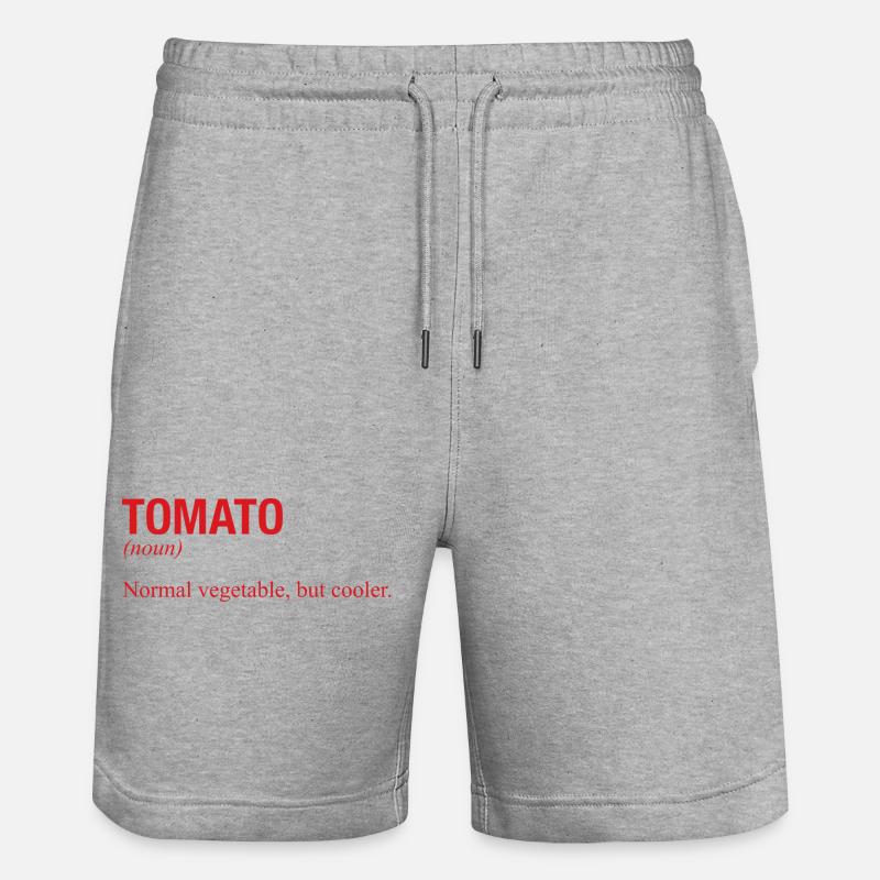 TOMATO Tomate - Stanley/Stella Unisex Bio Joggingshorts Trainer  - Grau meliert