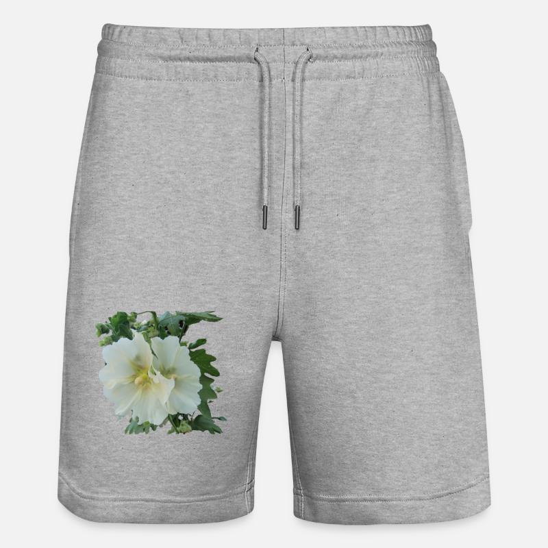 Rose trémière - Short de jogging bio TRAINER Stanley/Stella unisexe - gris chiné