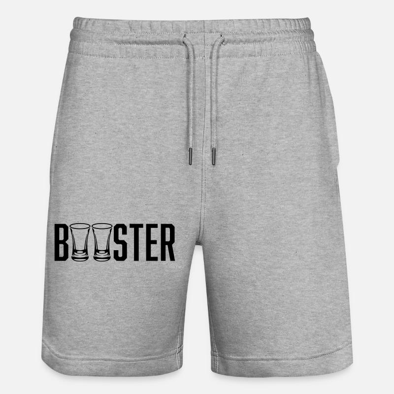 Schnaps Booster - Stanley/Stella Unisex Bio Joggingshorts Trainer  - Grau meliert