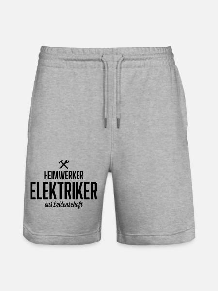 Heimwerker Elektriker - Stanley/Stella Unisex Bio Joggingshorts Trainer - Grau meliert
