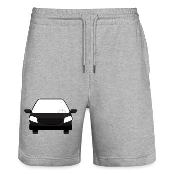 Simple Black Vehicle Graphic - Stanley/Stella Trainer Unisex Organic Jogging Shorts - heather grey - Front - Nik (191cm) & Marisol (170cm)