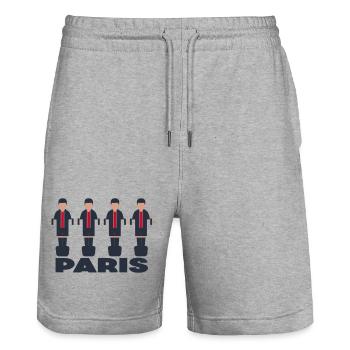 Paris - Short de jogging bio TRAINER Stanley/Stella unisexe - gris chiné - Devant - Nik (191cm) & Marisol (170cm)