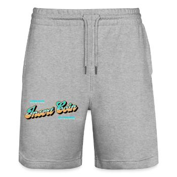 Insert Coin Arcade Nostalgia - Short de jogging bio TRAINER Stanley/Stella unisexe - gris chiné - Devant - Nik (191cm) & Marisol (170cm)
