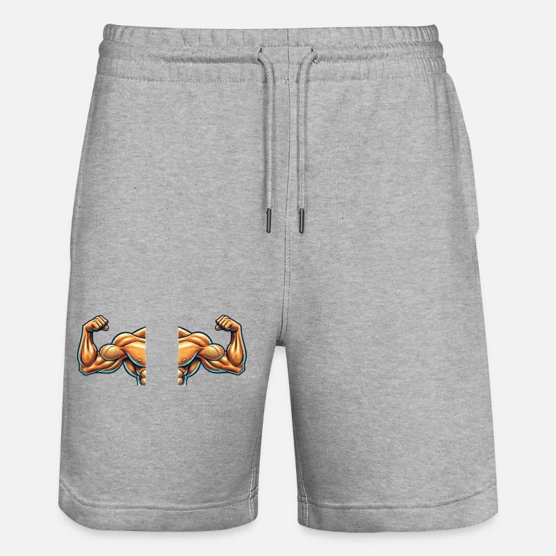 Biceps 2 - Short de jogging bio TRAINER Stanley/Stella unisexe - gris chiné