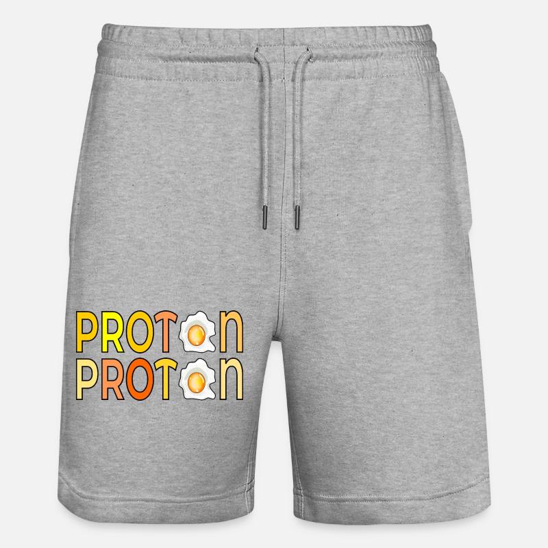 PROTEIN SPIEGELEIER EIER - Stanley/Stella Unisex Bio Joggingshorts Trainer  - Grau meliert