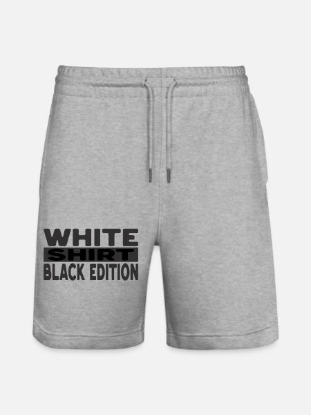White Shirt Black Edition - Stanley/Stella Unisex Bio Joggingshorts Trainer - Grau meliert