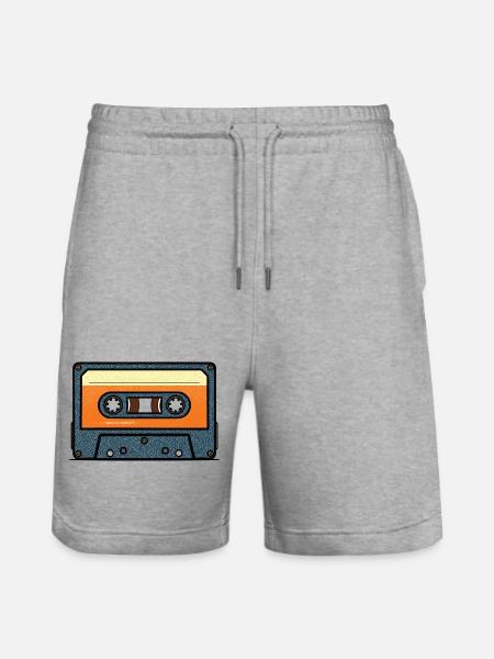 Conception rétro de cassette - Short de jogging bio TRAINER Stanley/Stella unisexe - gris chiné
