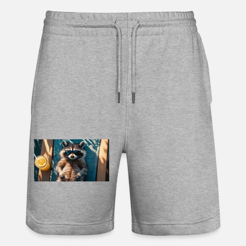 Raton laveur en vacances - Short de jogging bio TRAINER Stanley/Stella unisexe - gris chiné