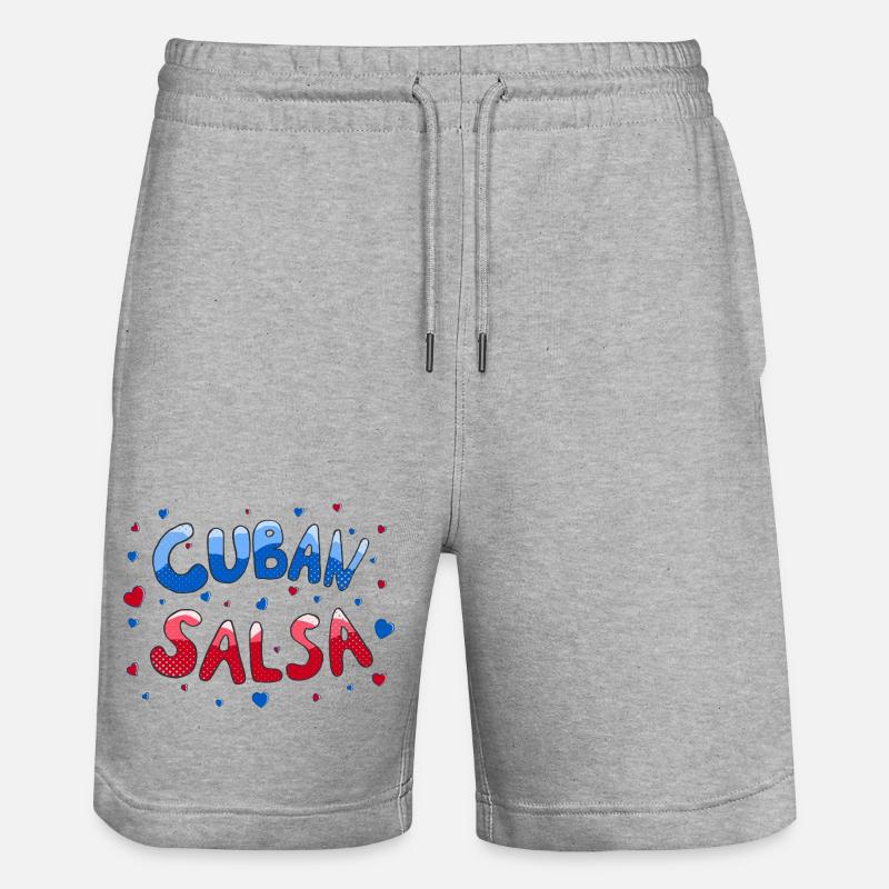 Salsa cubaine Rueda Timba Danse - Short de jogging bio TRAINER Stanley/Stella unisexe - gris chiné