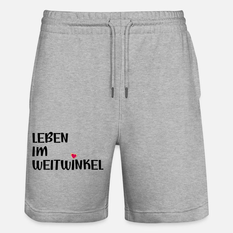 LEBEN IM WEITWINKEL - SOLIDARITAET - Stanley/Stella Unisex Bio Joggingshorts Trainer  - Grau meliert