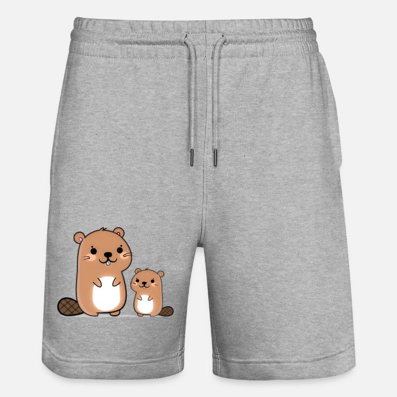 Bieber - Short de jogging bio TRAINER Stanley/Stella unisexe - gris chiné