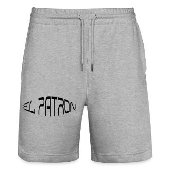 El Patron – The Doer Look - Stanley/Stella Trainer Unisex Organic Jogging Shorts - heather grey - Front - Nik (191cm) & Marisol (170cm)