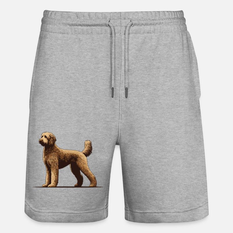 Labradoodle - Stanley/Stella Unisex Bio Joggingshorts Trainer  - Grau meliert