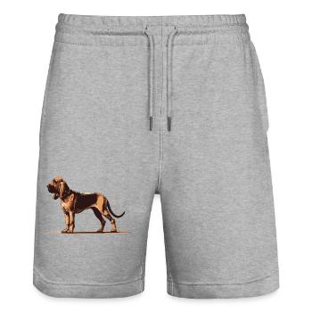 Limier - Short de jogging bio TRAINER Stanley/Stella unisexe - gris chiné - Devant - Nik (191cm) & Marisol (170cm)
